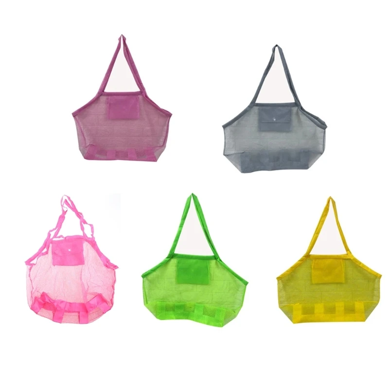 

HUYU Big SizeNet Bag Toys Shell Storage for Kids Beach Collection Clothes Children Outdoor Travel Quick Dry Tote