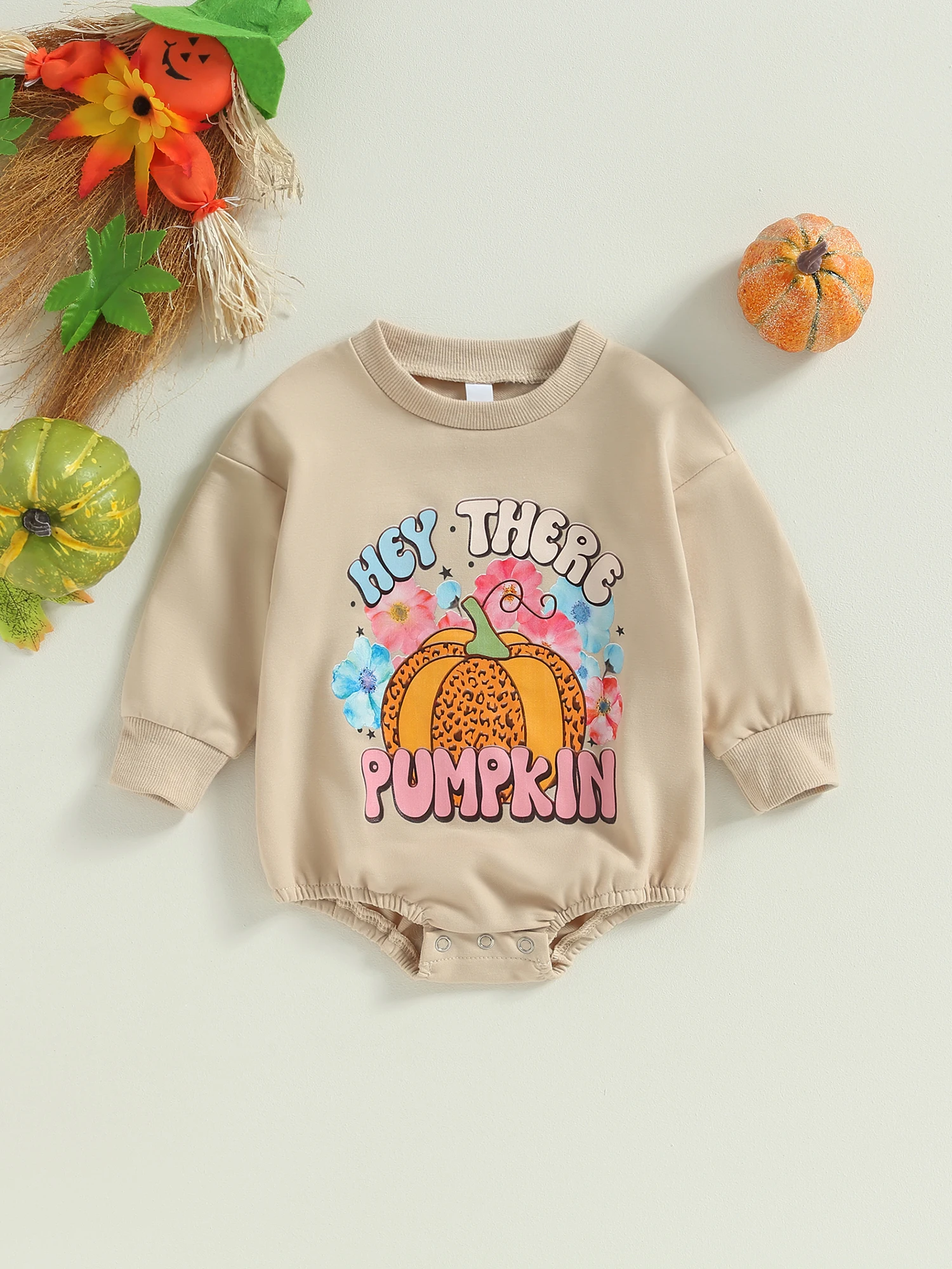 

Long Sleeve Baby Girls Boys Sweatshirts Rompers Autumn Pumpkin Letter Print Jumpsuits Kids Infant Halloween Clothes Bodysuits