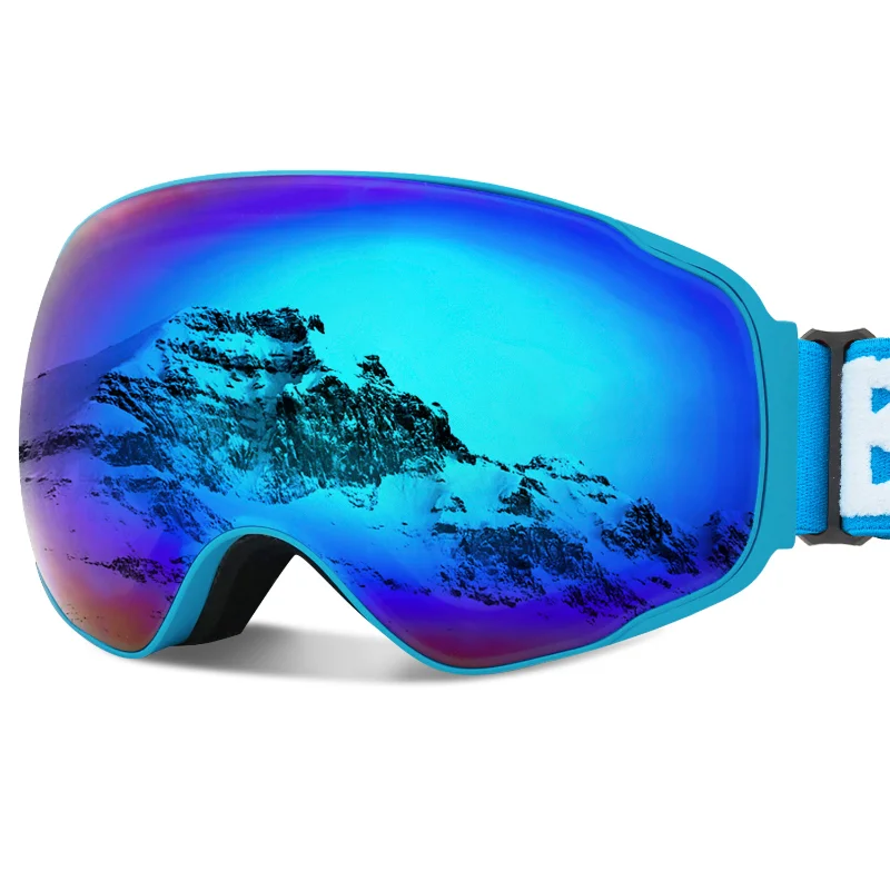 

Лыжные очки, сферические линзы, сменные магнитные линзы, лыжные очки для мужчин и женщин, противотуманные покрытия