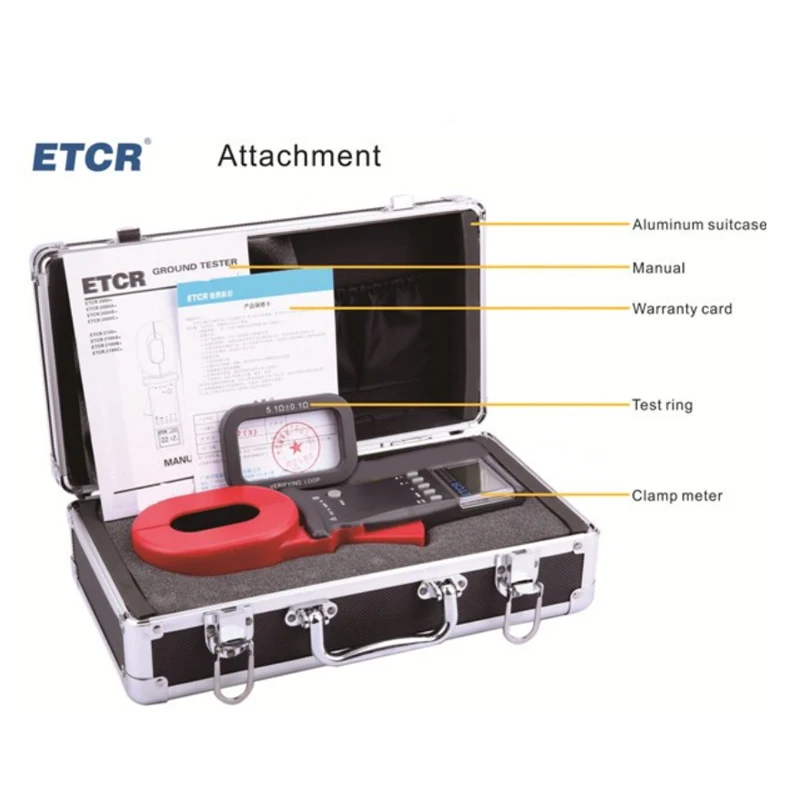 ETCR2000A + 0 01-200 Ом 65*32 мм 99 комплектов цифровой тестер сопротивления заземления с