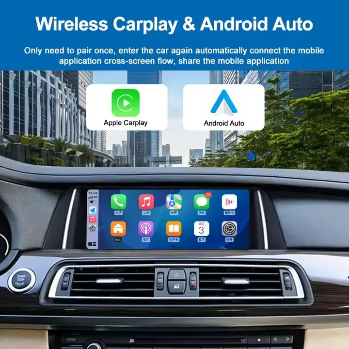 Фото Android 13 Автомобильный радио Pantalla Android Auto Carplay Gps Navi Мультимедийный плеер для Bmw 5 серии F10 F11 G30 №2