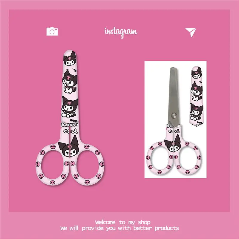 

Hellokittys Kawaii Anime Sanrio Cinnamoroll Scissors Cute Cartoon Kuromi Sweet Portable Hand-Cut Mini Scissors Girl Gift