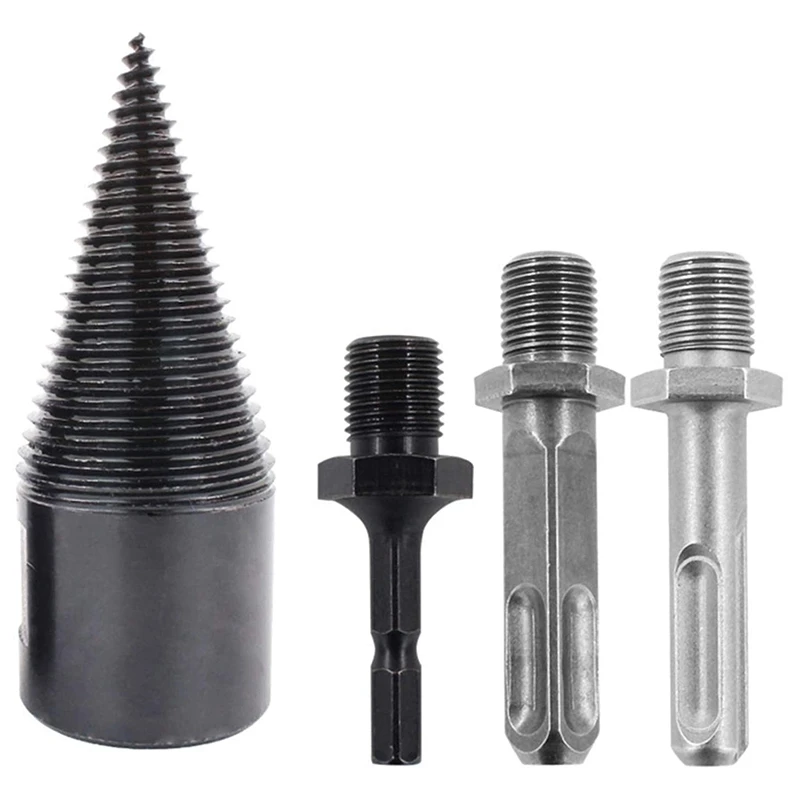 

Removable Firewood Log Splitter Drill Bit, Wood Splitter Drill Bits Split Drilling Tools Drill Bit Wood Chopping Bit