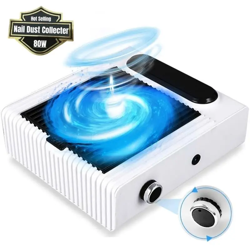 IAIZO Мощный Пылесборник Для Ногтей Мощностью 80 Вт С Фильтром - Маникюрный Пылесос