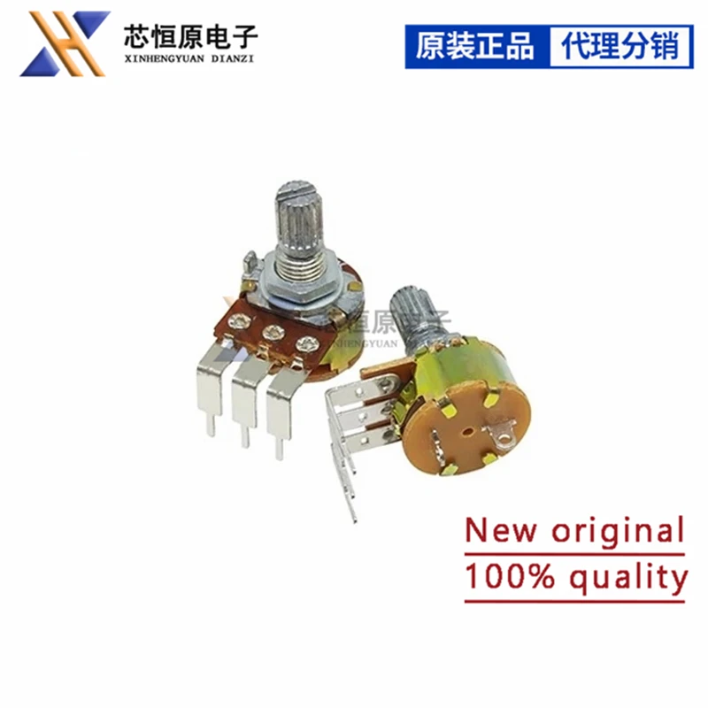 5 шт. WH148 15 мм вал 3-контактный линейный потенциометр гибкие ножки с переключателем