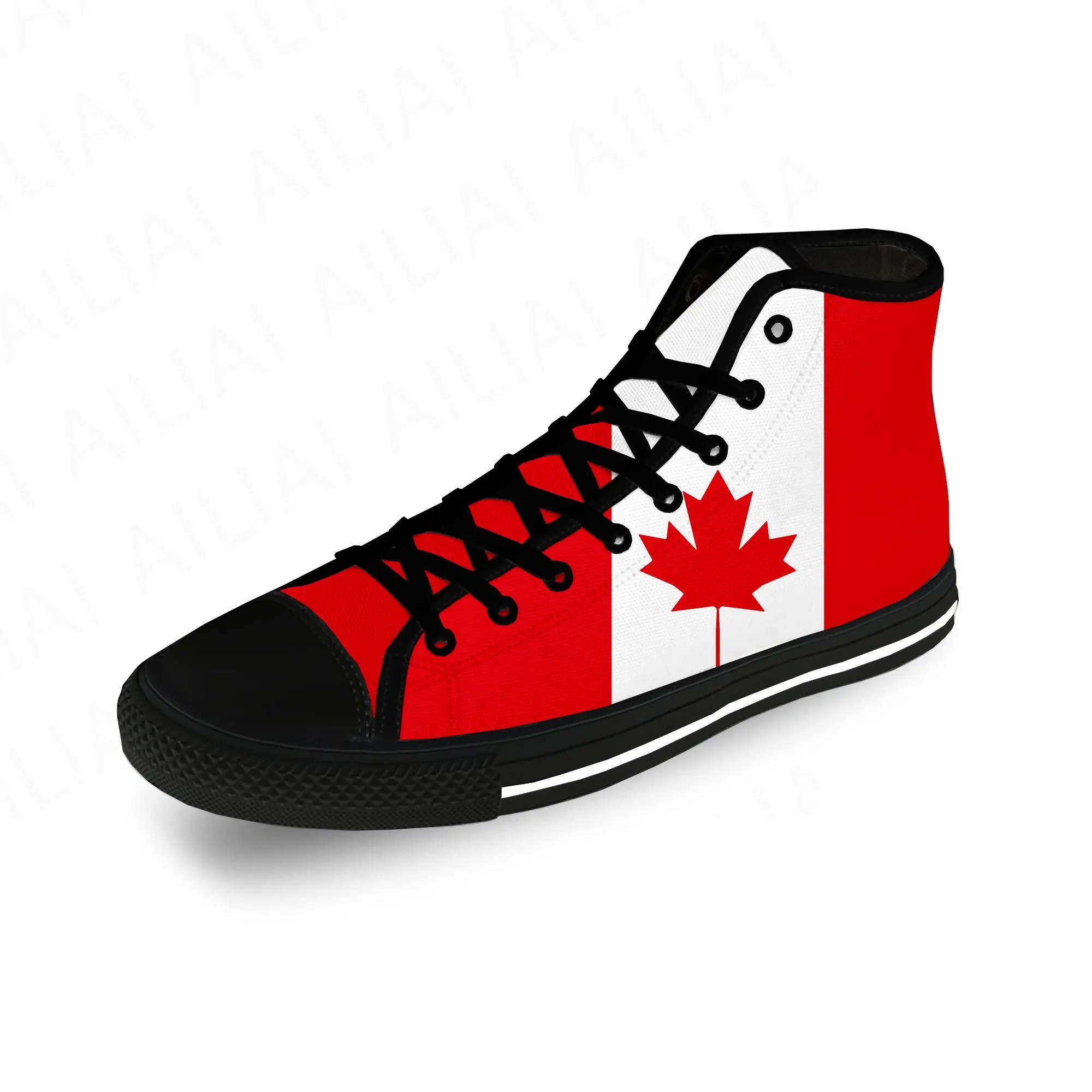 

Текстильные кроссовки с флагом Канады, красным кленовым принтом