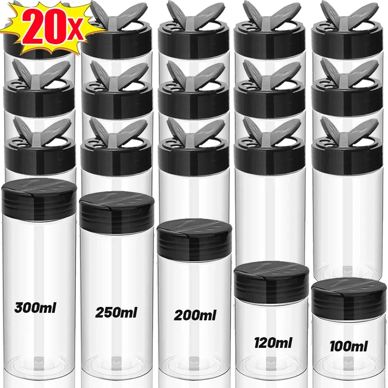 1/20 шт. прозрачные бутылки для специй соль перец шейкеры банки приправ барбекю