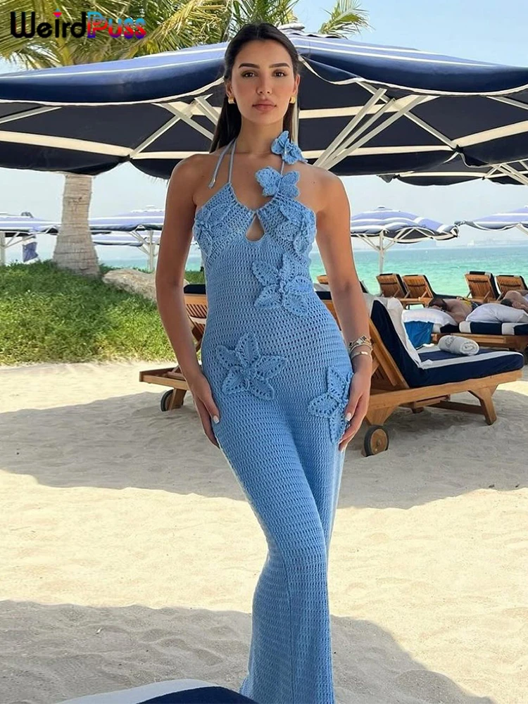 Женское трикотажное Прозрачное платье с аппликацией длинное облегающее лямкой