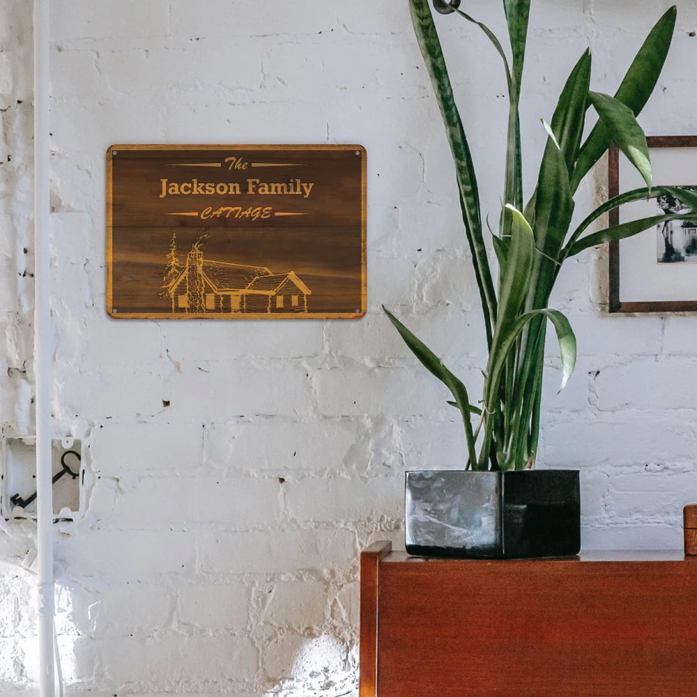 Декоративный Металлический Знак Putuo деревянный домик для дома 12x8 дюймов