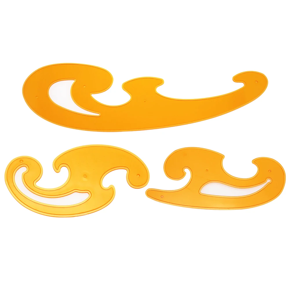 

3pcs French Curved Template Ruler Tailor Multifunctional Stationery Stencil Designer Craft Drafting Drawing Tool Sewing Portable