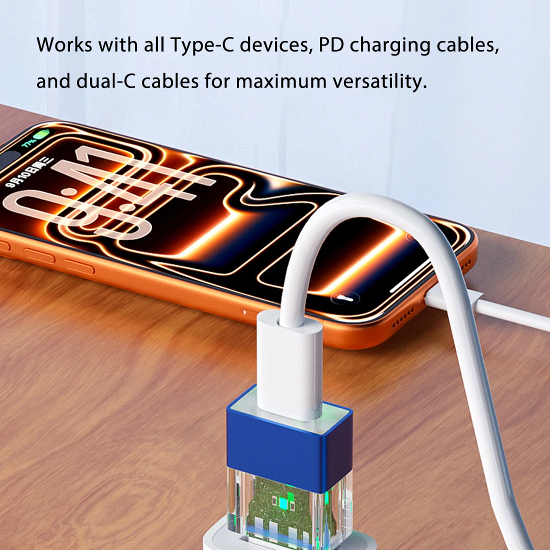 Фото Адаптер USB 3.0 на Type-C OTG, 2-в-1: передача данных и зарядка, совместим с iPhone серий 15/16/17 и устройствами USB-C №3