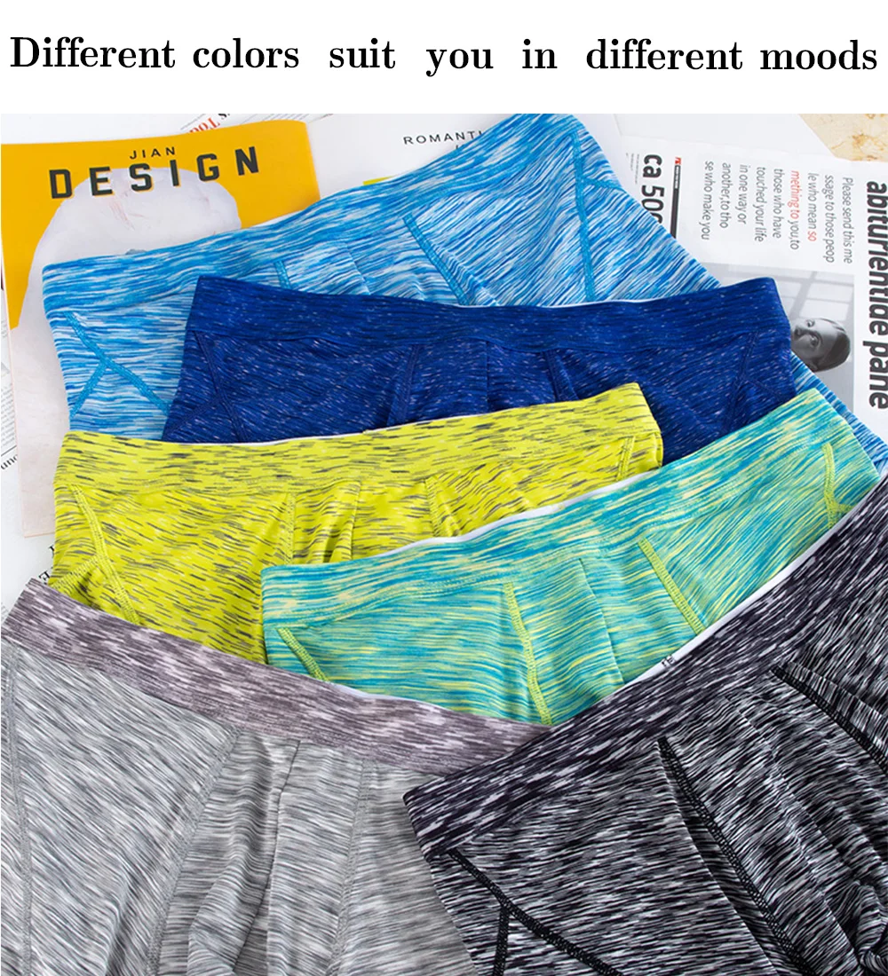 6 Pcs Men's Pouch Underwear Performance No Ride Up Boxer Briefs