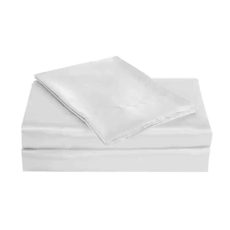 

Luxurious Charmeuse White Full Silky Sheet Set - Soft, Smooth Comfort For the Best Sleep Experience.