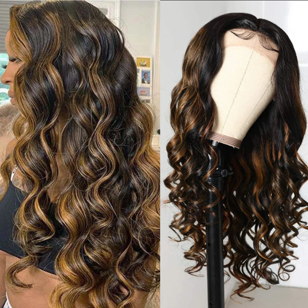 

Long Wavy Wigs Highlight Blonde Black Ginger Orange Synthetic Wigs for Women Glueless Natural Heat Resistant Hair Wig Cosplay