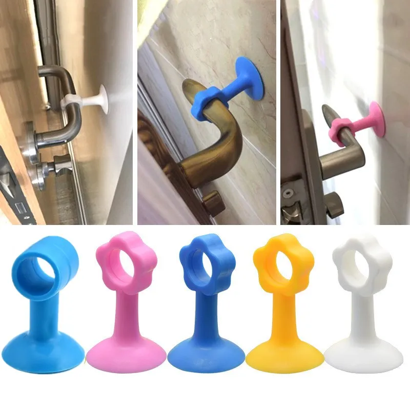 

1pc Door Handle Crash Pad Rubber Door Knob Lock Bumper Guard Stopper Mute Silencer Door Fenders Anti Accident Wall Protectors