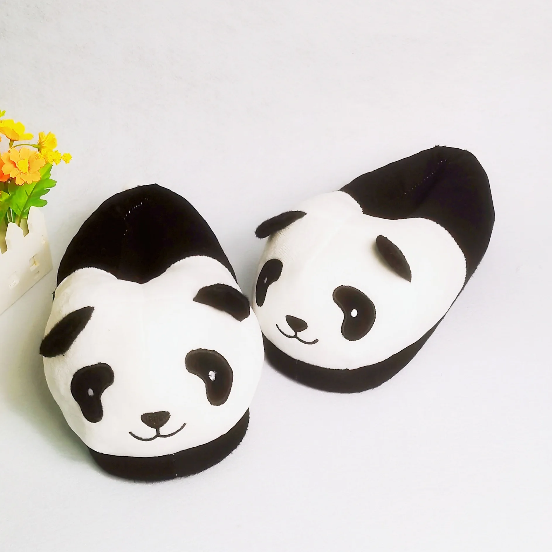 

Lovely Panda Designer House Cotton Shoes Women's Funny Winter Room Slippers Girls Boys Home Slides Floor Pad Plush Slippers 2022