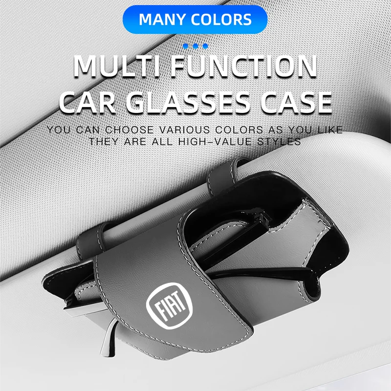 

New Car Sunglasses Holder For Fiat Abarth 500 500c 500x 500l Multi-function Glasses Clip storage box Bill Clip Car accessories