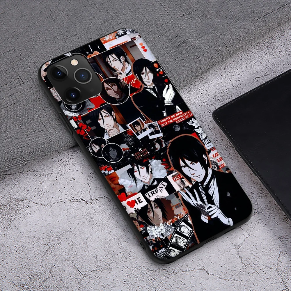 Мягкий чехол SA22 Black Butler Kuroshitsuji для iPhone 12 11 X XS XR Pro Max 6 6s Plus SE