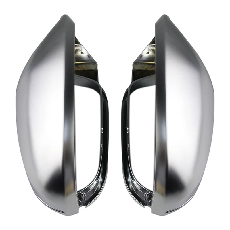 

Чехлы для боковых крыльев для-A6 S6 C7 4G 2012-2018, чехлы для зеркал, серебристые матовые хромированные алюминиевые матовые