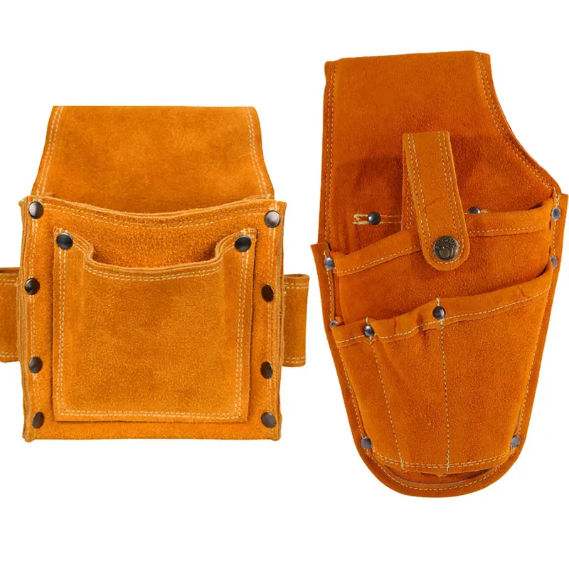 

Bag Cowhide Belt Durable Holster Screwdriver Waist For Drill Pouch Waist With Electric Bag Power Tool Tool Electric Drill Belt