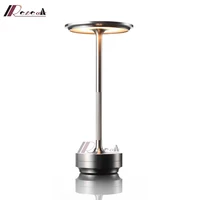 aluminum alloy desk lamp led rechargeable table lights for outdoor bar living room bar restaurant touch switch usb decor lamp a