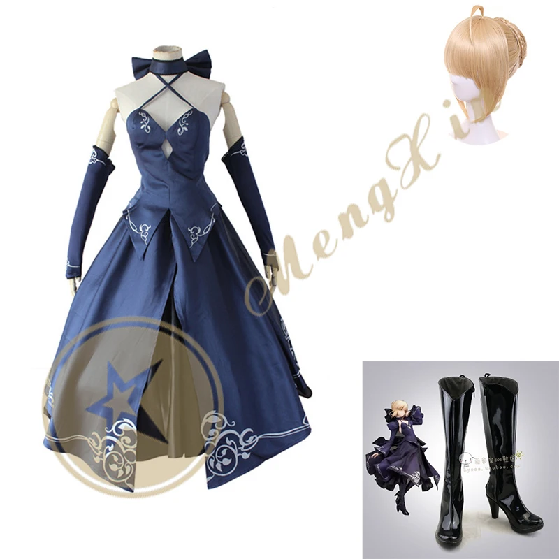 

Anime Fate Zero Blacken Saber Altria Pendragon Cosplay Skirt Clothing Anime Exhibition Halloween Custom Made