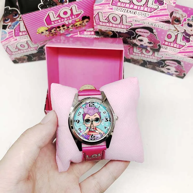

LOL Dolls Toys Original Cartoon Dial Children Wrist Watches Kids Student Fashion Anime Quartz Leather Birthday Gifts Watches