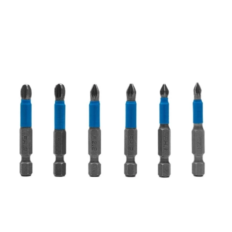 

6PCS Impact Screwdriver Bit Magnetic Batch Head For 1/4" Electric Drill Screwdriver Hex Head Screwdriver Bit PH PZ Type
