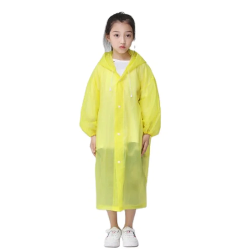 

New Fashion Children Raincoat EVA Waterproof Thickened Rain Coat Reusable Transparent Rain Jacket Clear Kids Tour Rainwear Suit