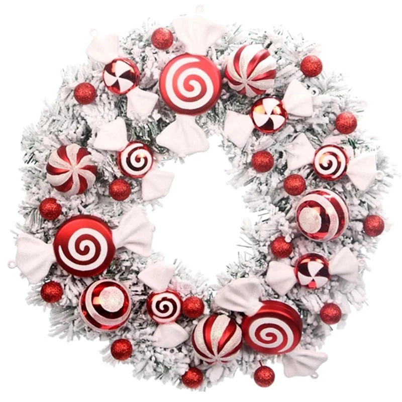 

Женский венок и карамельный декоративный венок, украшение для передней двери и окна, цветочное кольцо, украшение для дня вечерние