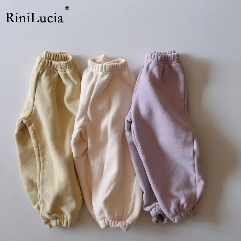 

RiniLucia Korea Children Sports Pants Kids Baby Girls Trousers Toddler Pant Loose Casual Sport Pants Oversize Pants for Kids