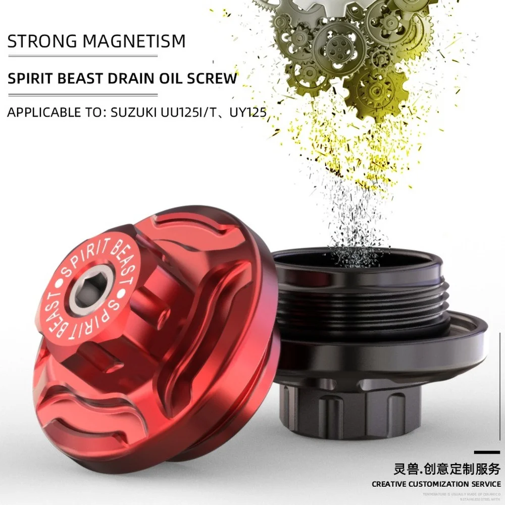 Motorcycle Magnetic Drain Bolt Engine Oil Cap Plug Screw for KAWASAKI GTR1400 KLR650 KLX110 NINJA250R NINJA300 ZZR1200 ZZR1400