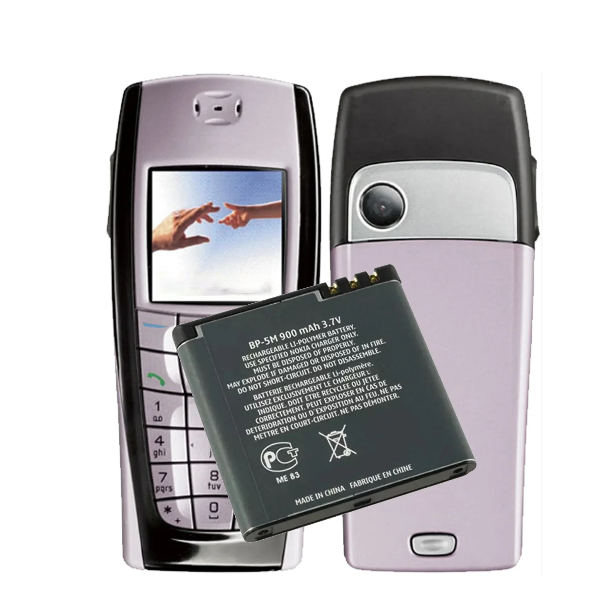 Сменный аккумулятор BP-5M для Nokia NK 6220 Classic 6500 Slide 6110 8600 аккумуляторы большой емкости