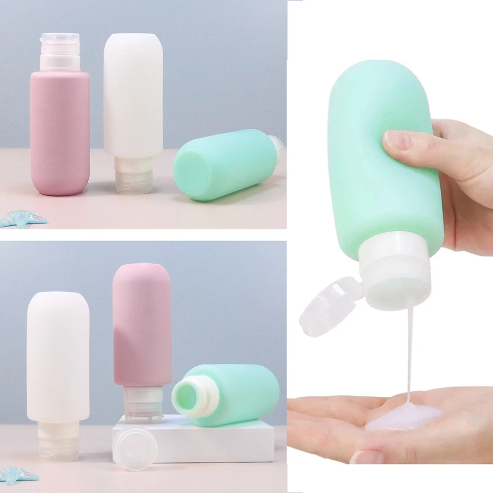 

200ml Silicone Soap Bottle Large Capacity Portable Travel Refillable Bottle Shampoo Body Emulsion Container Bathroom Accessories