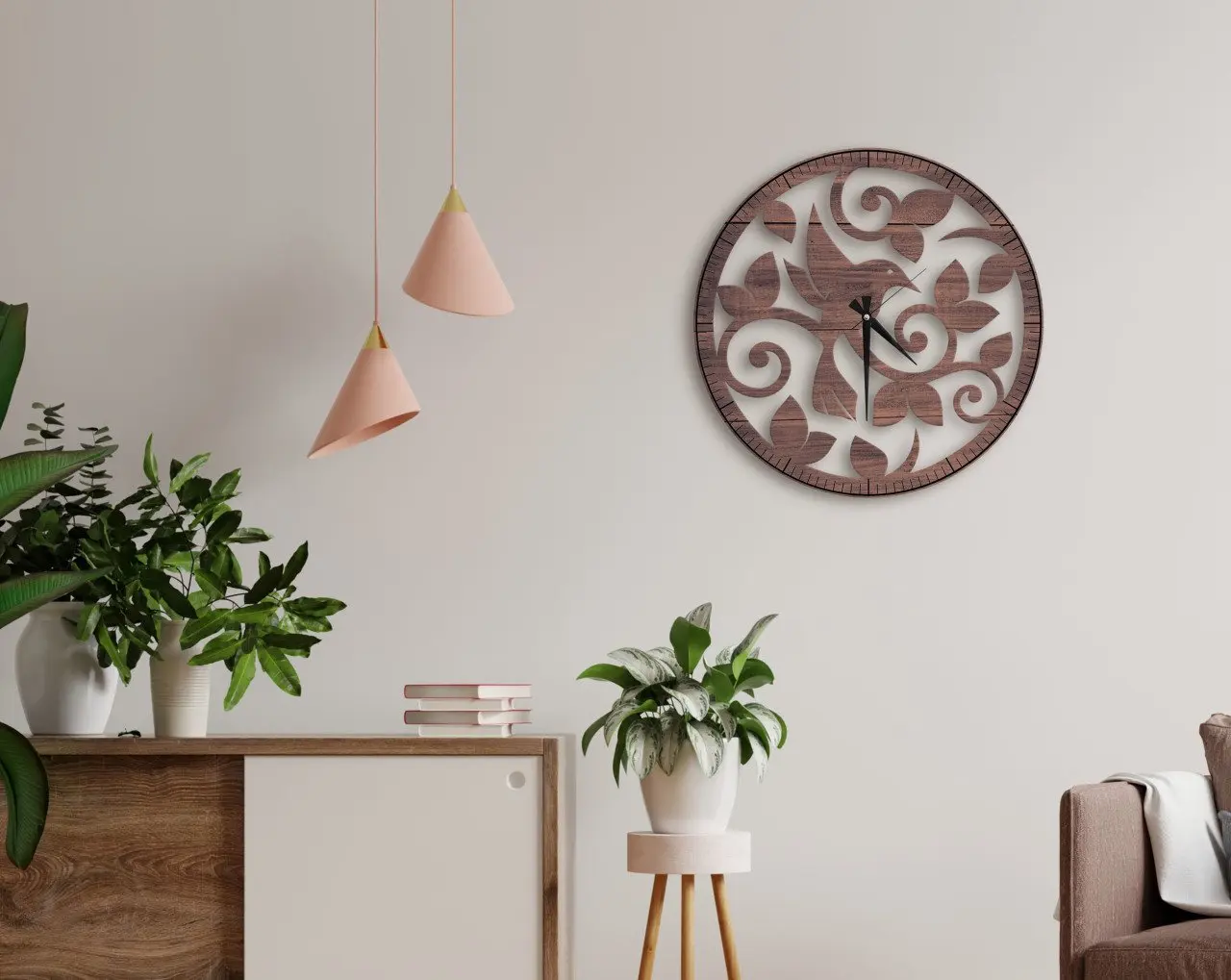 

BK Gift Decorative 45cm Wooden Wall Saati-124