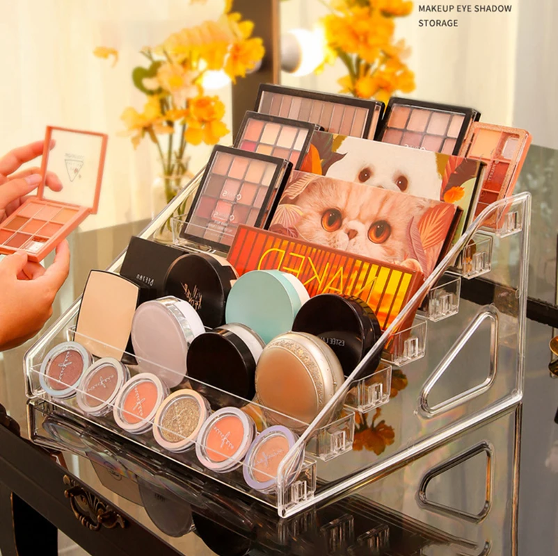 

Acrylic Makeup Organizer Nail Polish Storage Organizer Lipstick Eye shadow Display Makeup Blush Organizer Cosmetics Organizer