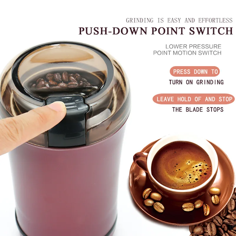 

Multifunctional Electric Coffee Grinder Vanilla Salt Pepper Spices Grain Coffee Bean Grinder Grinder Mini Kitchen Grinding Tool