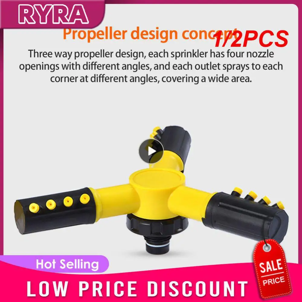 

1/2PCS Upgrade Automatic Lawn Sprinkler 360 Degree Rotating Lawn Irrigation System 2 Mode Water Sprinkler 4 Nozzle Yard Garden