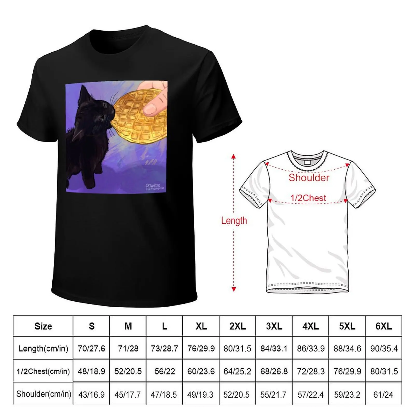 Вафельный кот: футболка с ежедневным рисунком кота 61 винтажные мужские хлопковые