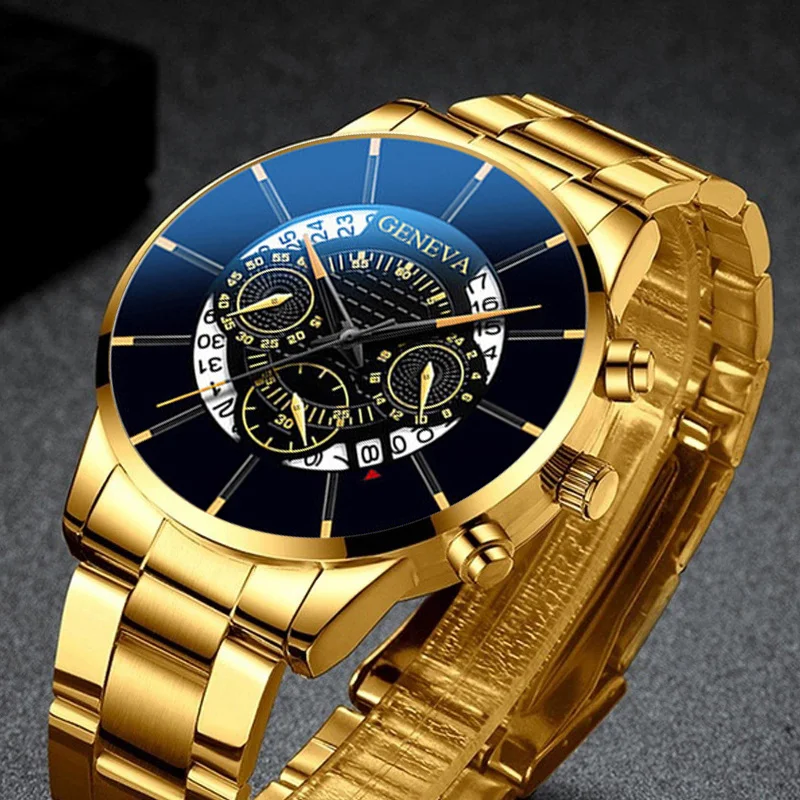 

Fashion Men's Sports Watch Men's Clock 2022 New Luxury Stainless Steel Quartz Watch Men's Business Casual Leather Strap Watch