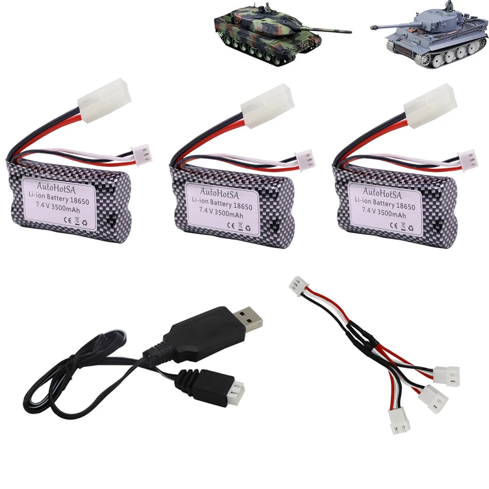 Литий-ионный Аккумулятор 7 4 в 3500 мАч с зарядным устройством для HJ806 henglong 3818 3819 3838