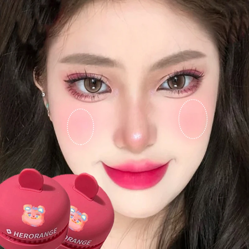 

Face Matte Blusher Cream Long Lasting Easy To Color Blush Palette Mousse Mud Matte Pink Peach Cheek Rouge Face Pigment Cosmetics