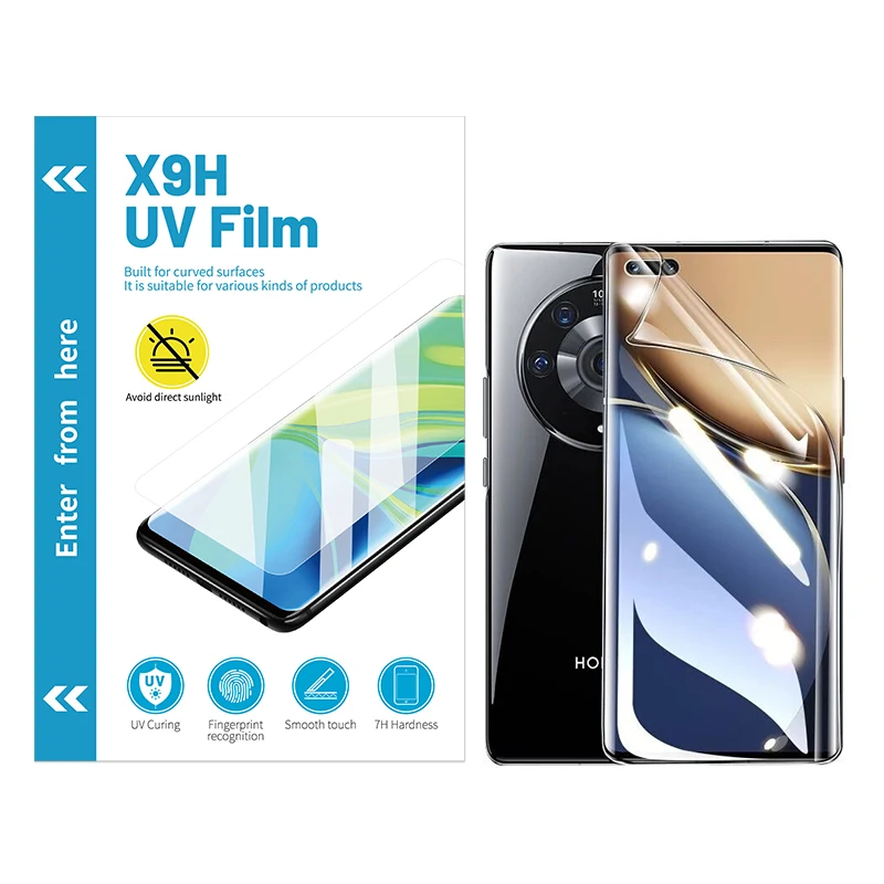 

TUOLI X9H UV glass Soft Film Hydrogel Film Hard and Explosion-proof Like Tempered Glass Film After Curing with UV Lamp