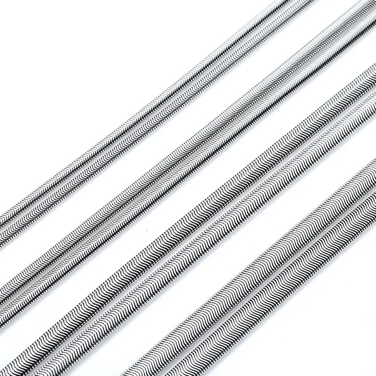 Ожерелье из плоской змеиной цепи нержавеющей стали 316L цепочка титановой