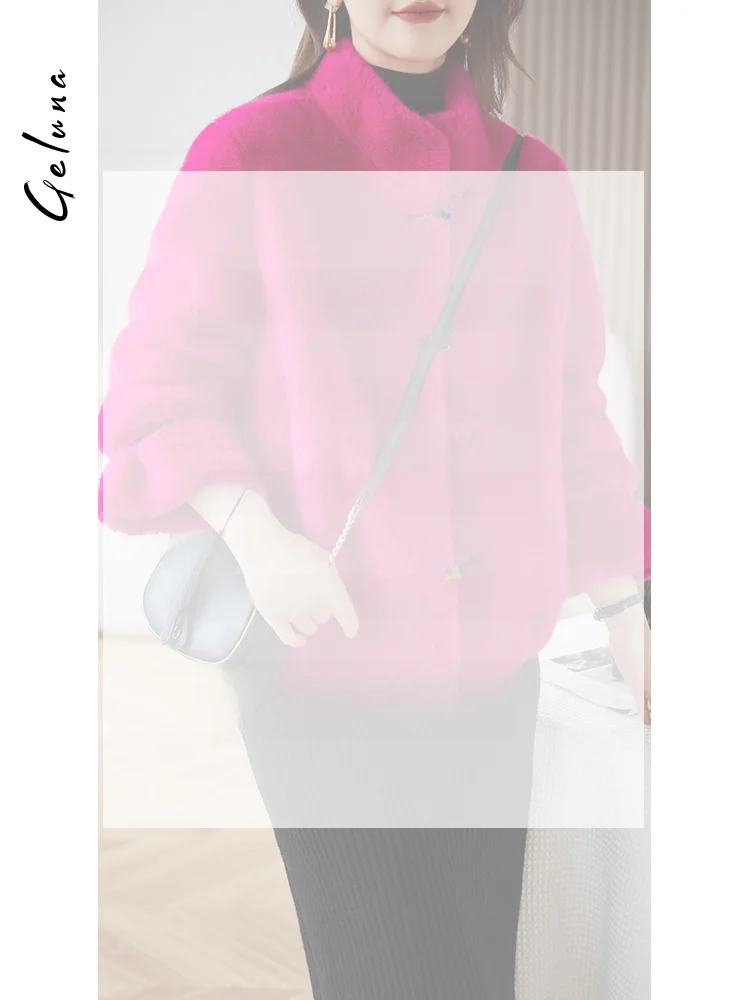 Korean Sle Sable Fur Winter clothes Outerwear Women 2023 New Rose Pink Environmentally Friendly Plush Coat Western Sl...