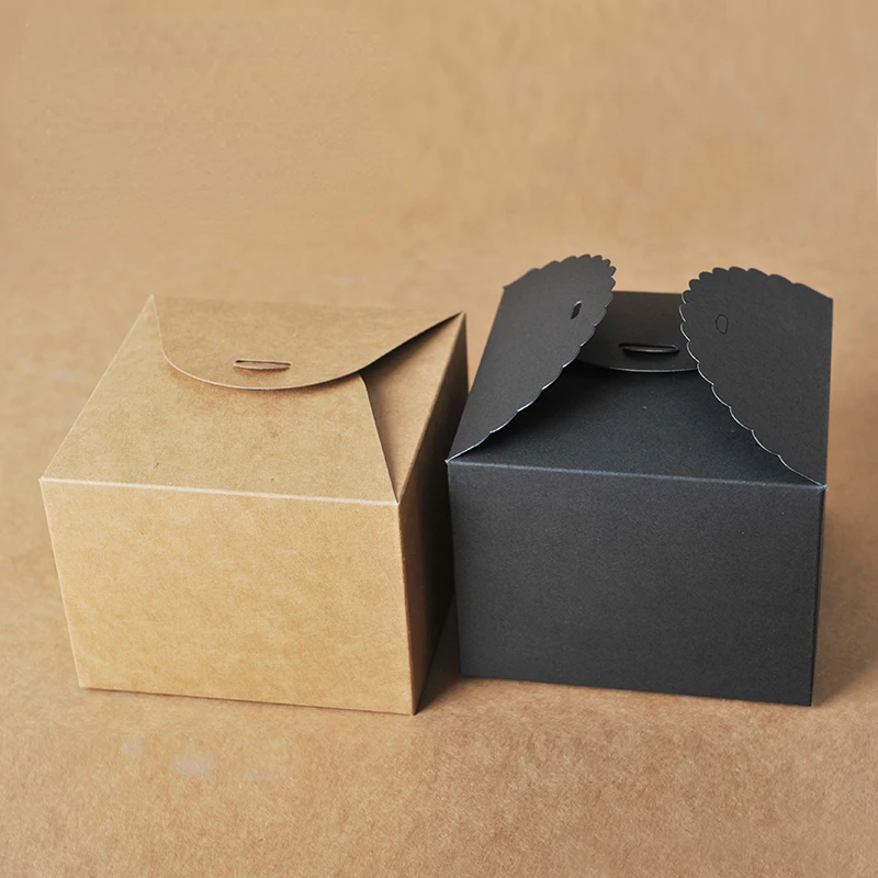 

Gift Box Kraft Paper Box Nougat Biscuit Packaging Box Square Creative Small Gift Box Wedding Candy Gift Box