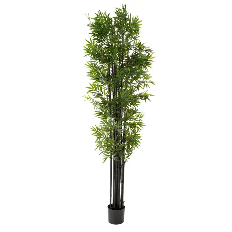 

72-Inch Potted Bamboo Artificial Tree with Natural Feel