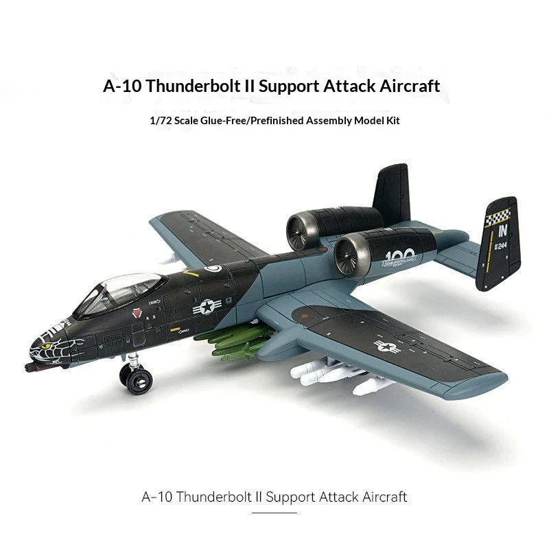 Фото Xujia 1/72 Американский самолет A-10 Thunderbolt II для ближней воздушной поддержки, предварительно окрашенный, безклеевой, сборный, военный конструктор №1