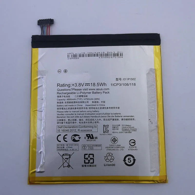 

Планшетный ПК ASUS C11P1502, оригинальный аккумулятор для ASUS ZenPad10 Z300C Z300M Z300CG Z300CL P023 P01T 4890 мАч