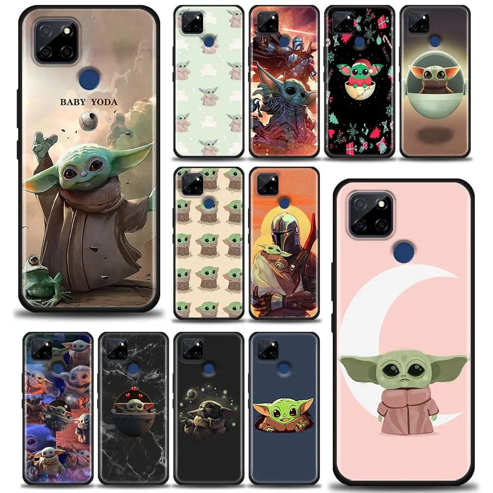 

Lovely For Realme C1 C2 C21Y C25 C12 Case Silicone Back Cover Mandalorian Baby Yoda Phone Case For OPPO Realme GT GT2 Neo2 Coque